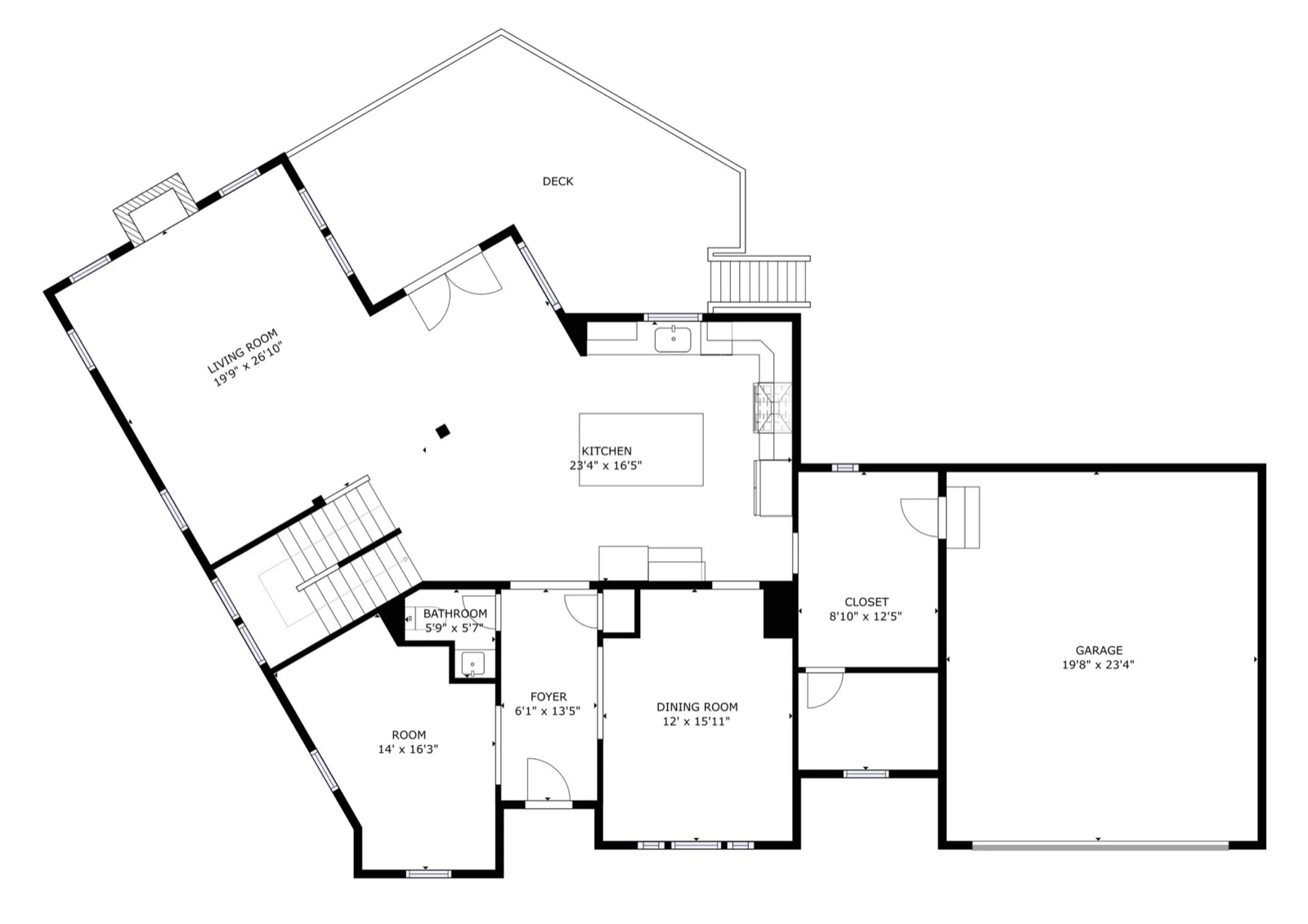 Main level floor plan